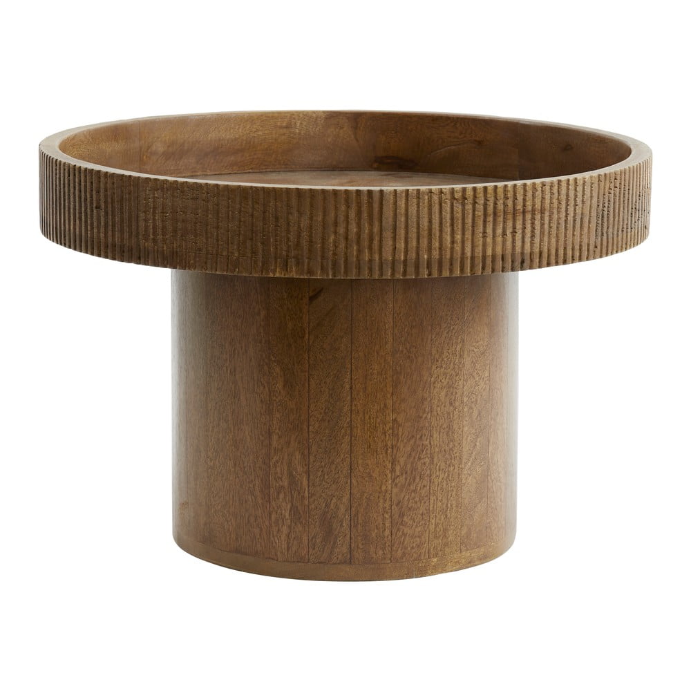 Okrúhly odkladací stolík z mangového dreva ø 50 cm Kalomo – Light & Living
