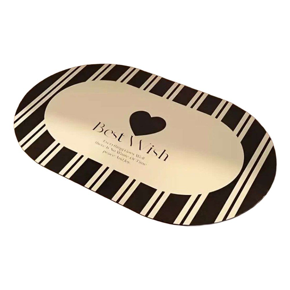 Čierna/krémová kúpeľňová predložka 60x100 cm Best Wish – Foutastic