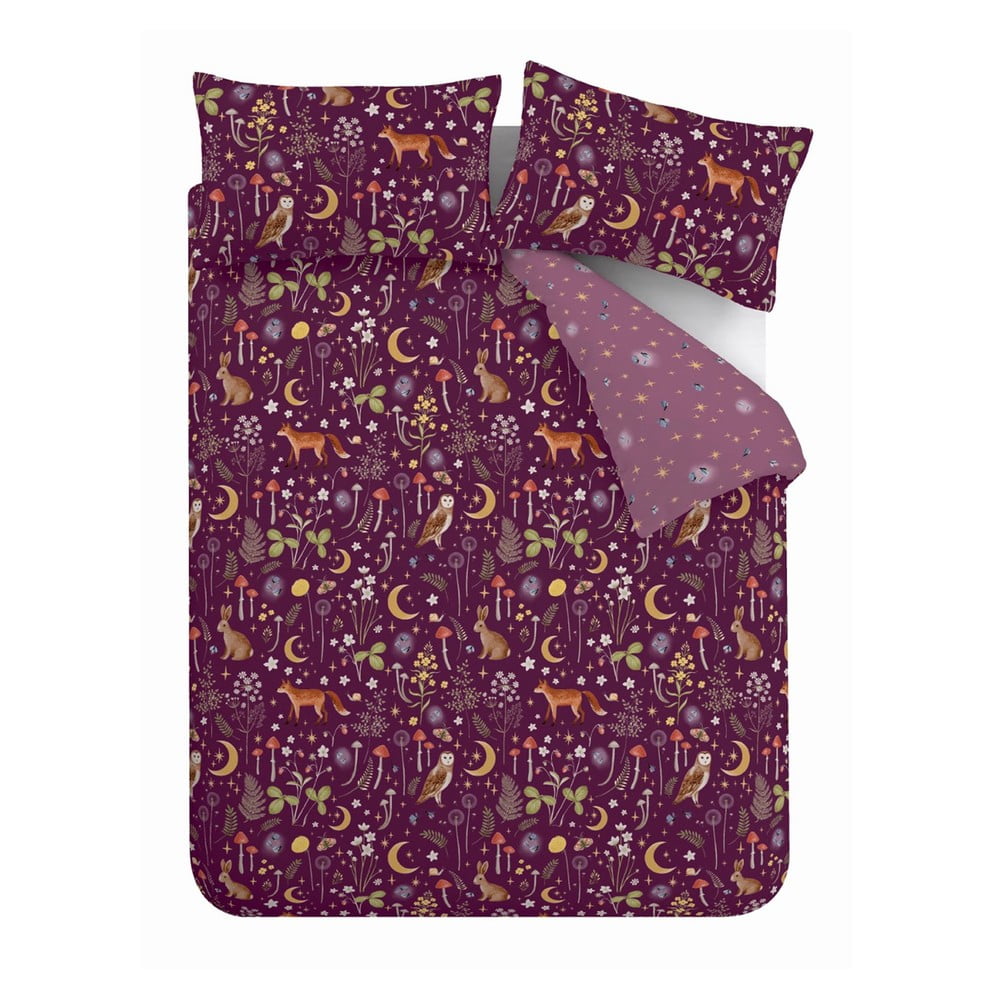 Fialové obliečky na dvojlôžko 200x200 cm Enchanted Twilight – Catherine Lansfield