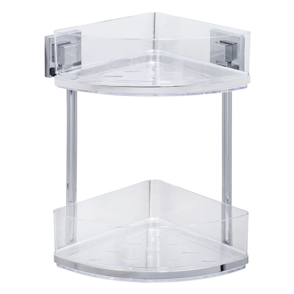 Dvojitá rohová polička bez nutnosti vŕtania Wenko Vacuum-Loc