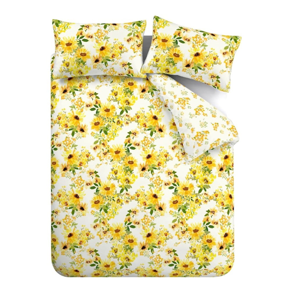 Žlté obliečky na jednolôžko 135x200 cm Sunflowers – Catherine Lansfield