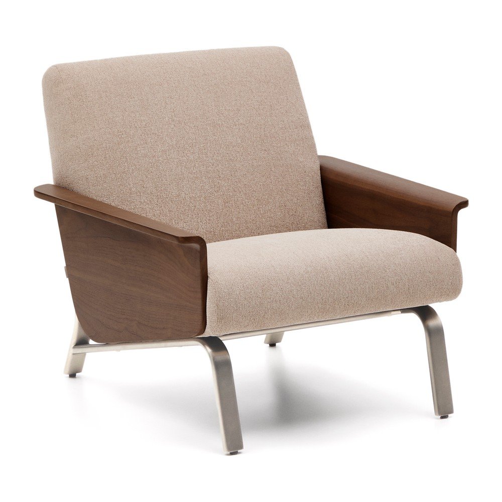 Svetlohnedé ženilkové kreslo Amsen – Kave Home