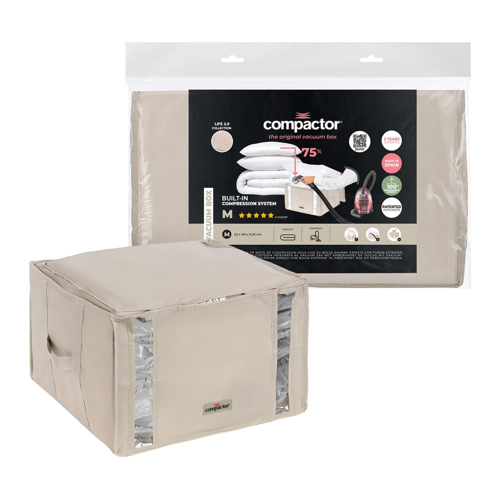 Vákuový látkový úložný box na oblečenie 42x40x25 cm Life – Compactor