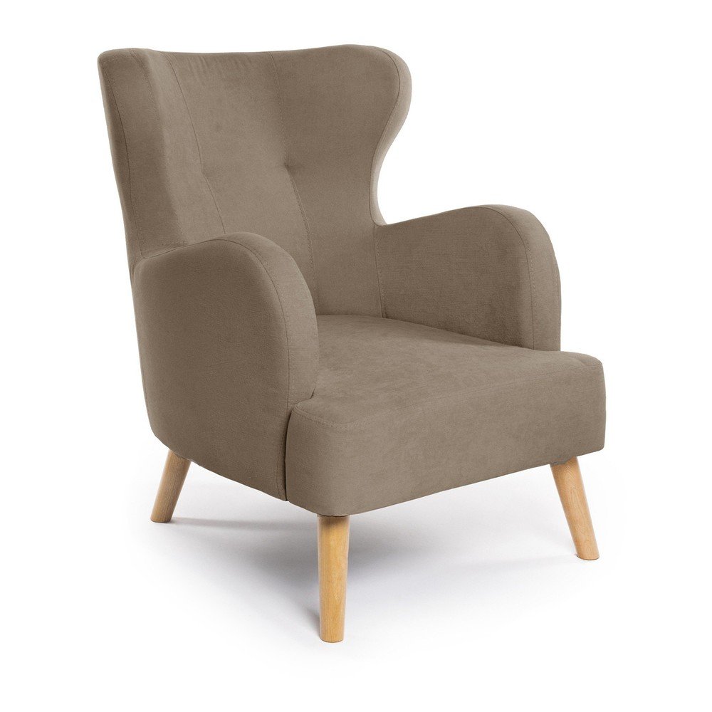 Béžové kreslo ušiak Noemye – Bonami Selection