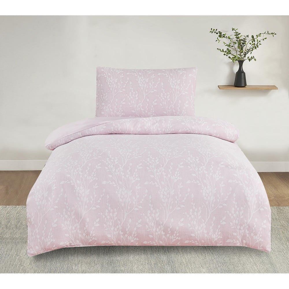 Ružové obliečky na jednolôžko zo žakára 140x200 cm Boston – My House