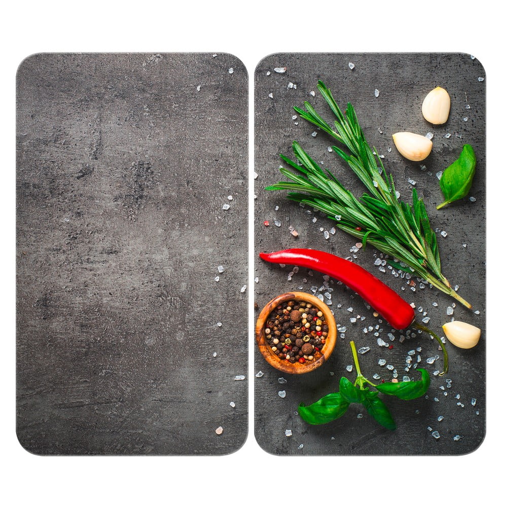 Kryty na sporák v súprave 2 ks z tvrdeného skla 52x30 cm Rosemary - Maximex