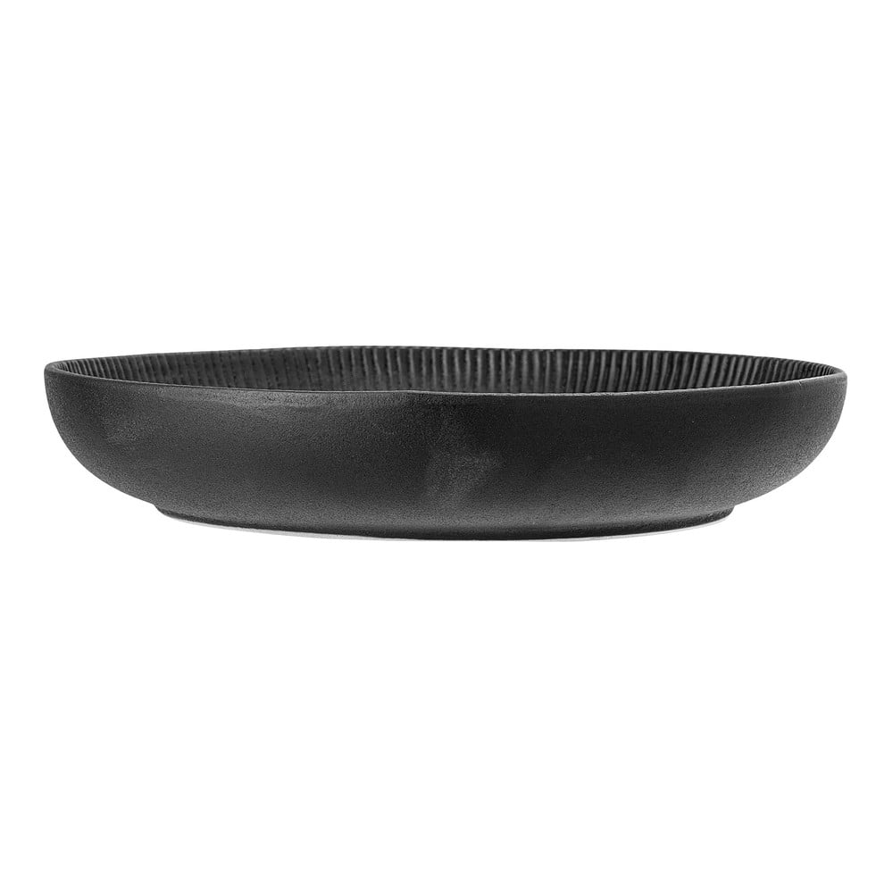 Čierna miska z kameniny Bloomingville Neri