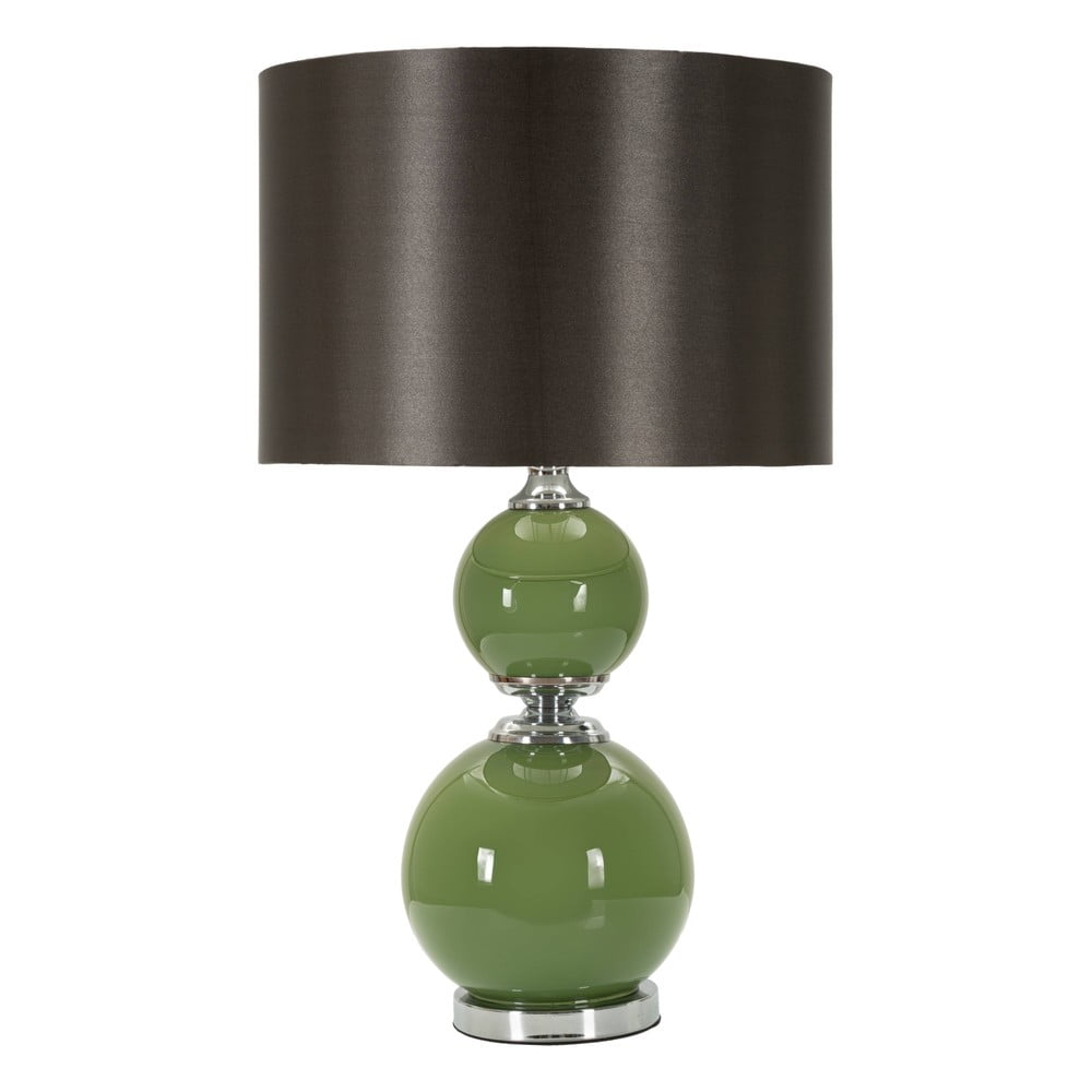 Zeleno-sivá stolná lampa s textilným tienidlom (výška 65 cm) Eva – Mauro Ferretti