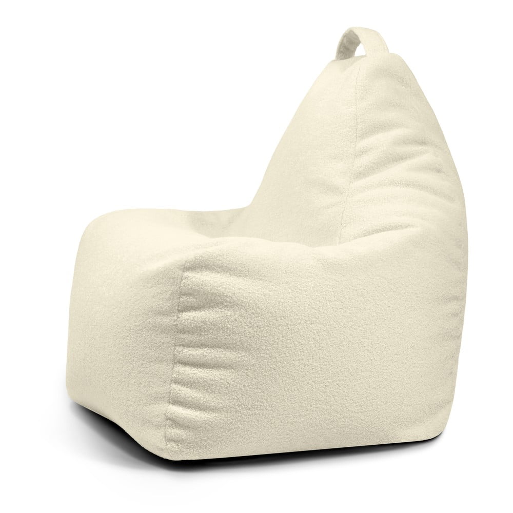 Krémový sedací vak z textílie buklé Play Amuse – SLOWDOWN