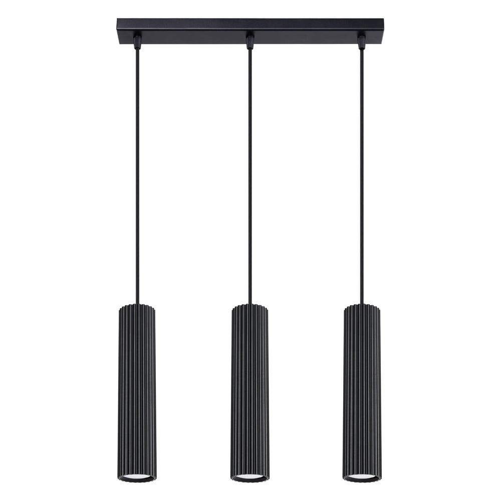 Čierne závesné svietidlo Gleam – Sollux