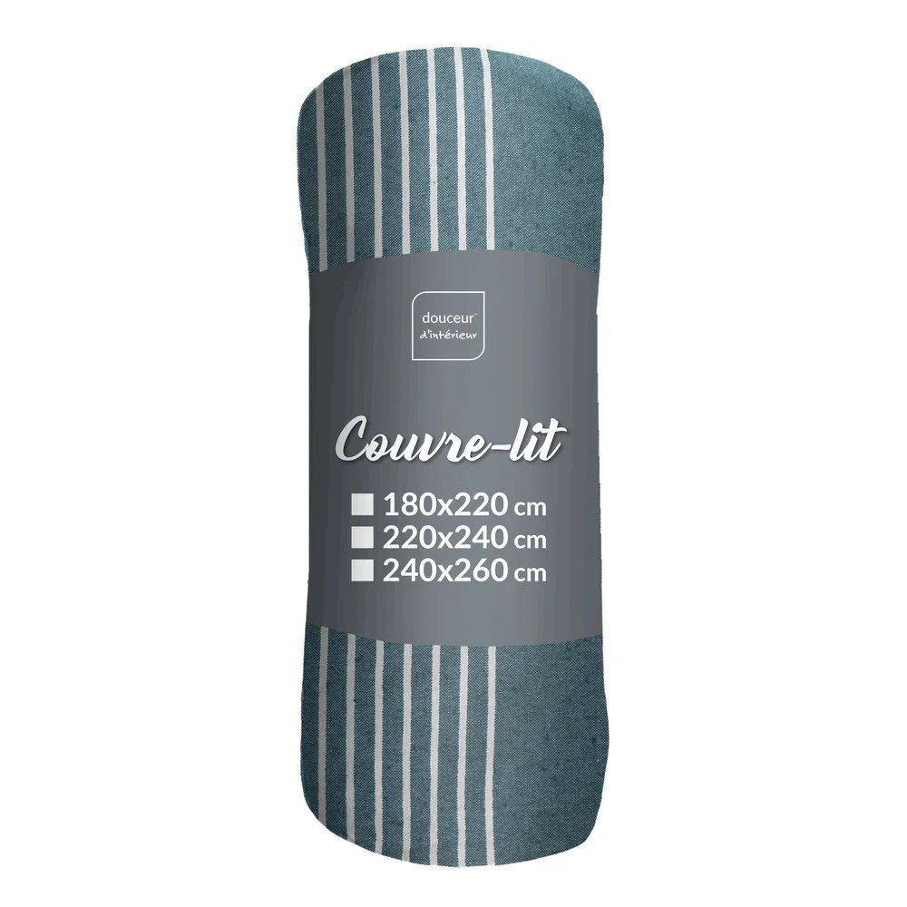 Modrý pléd 220x240 cm Adele – douceur d'intérieur