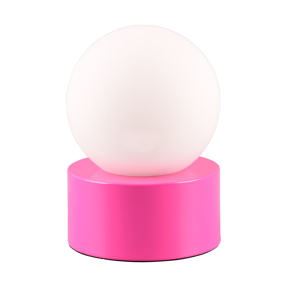 Ružová stolová lampa so skleneným tienidlom (výška 17 cm) Countess – Trio