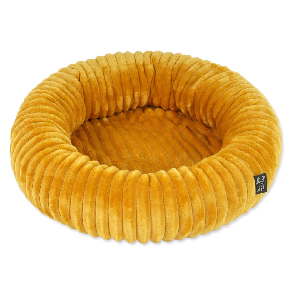 Pelech pre psa v horčicovej farbe ø 70 cm Dog Fantasy Stripe – Plaček Pet Products