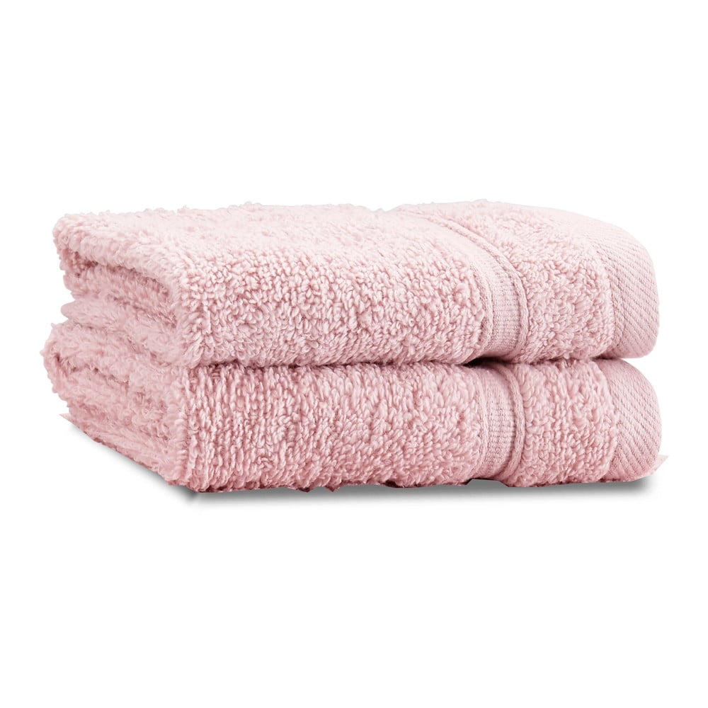 Svetloružové froté bavlnené uteráky v súprave 2 ks 30x30 cm Zero Twist – Catherine Lansfield