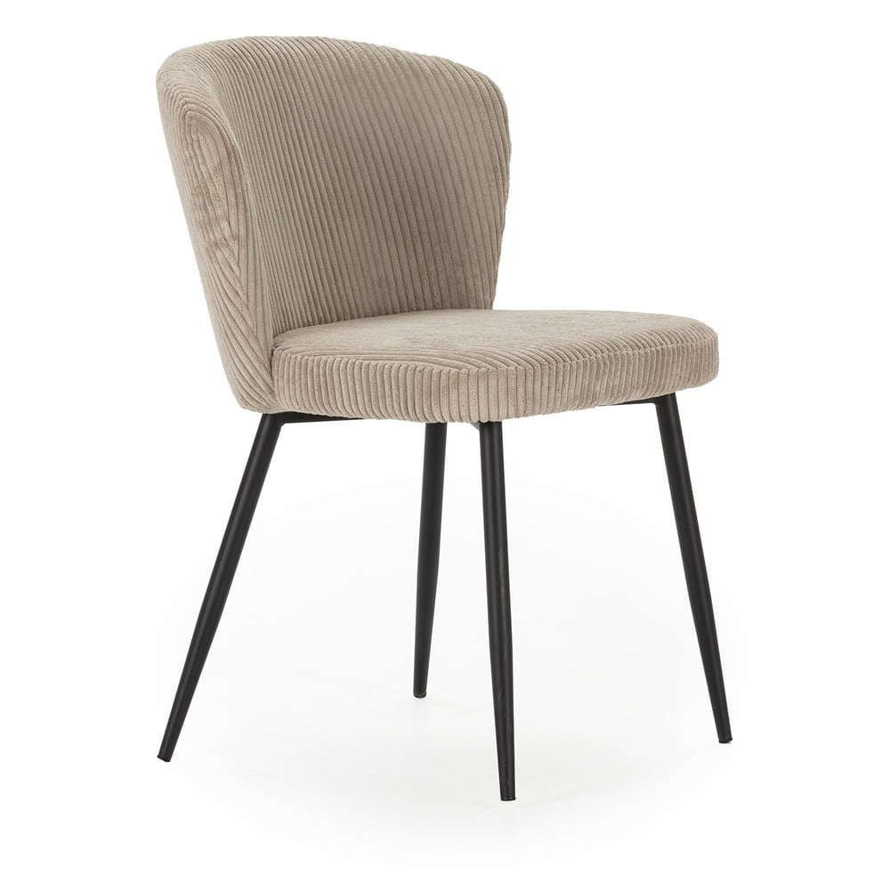 Béžové menčestrové jedálenské stoličky v súprave 4 ks Megan – Marckeric