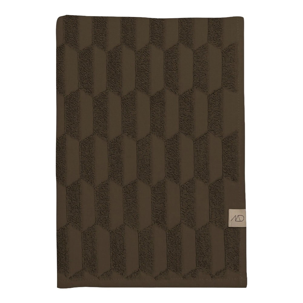Tmavohnedé bavlnené uteráky v súprave 2 ks 35x55 cm Geo – Mette Ditmer Denmark