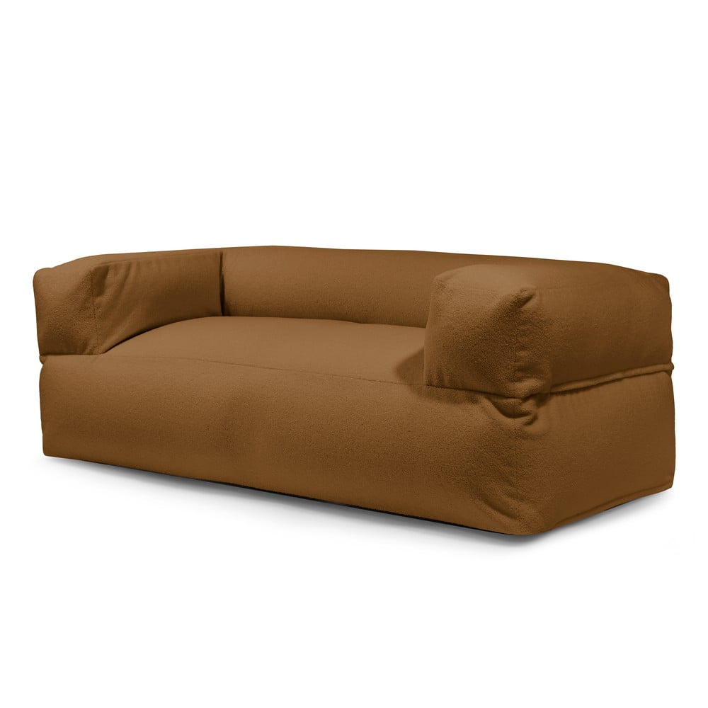 Hnedý sedací vak z textílie buklé Sofa MooG – SLOWDOWN