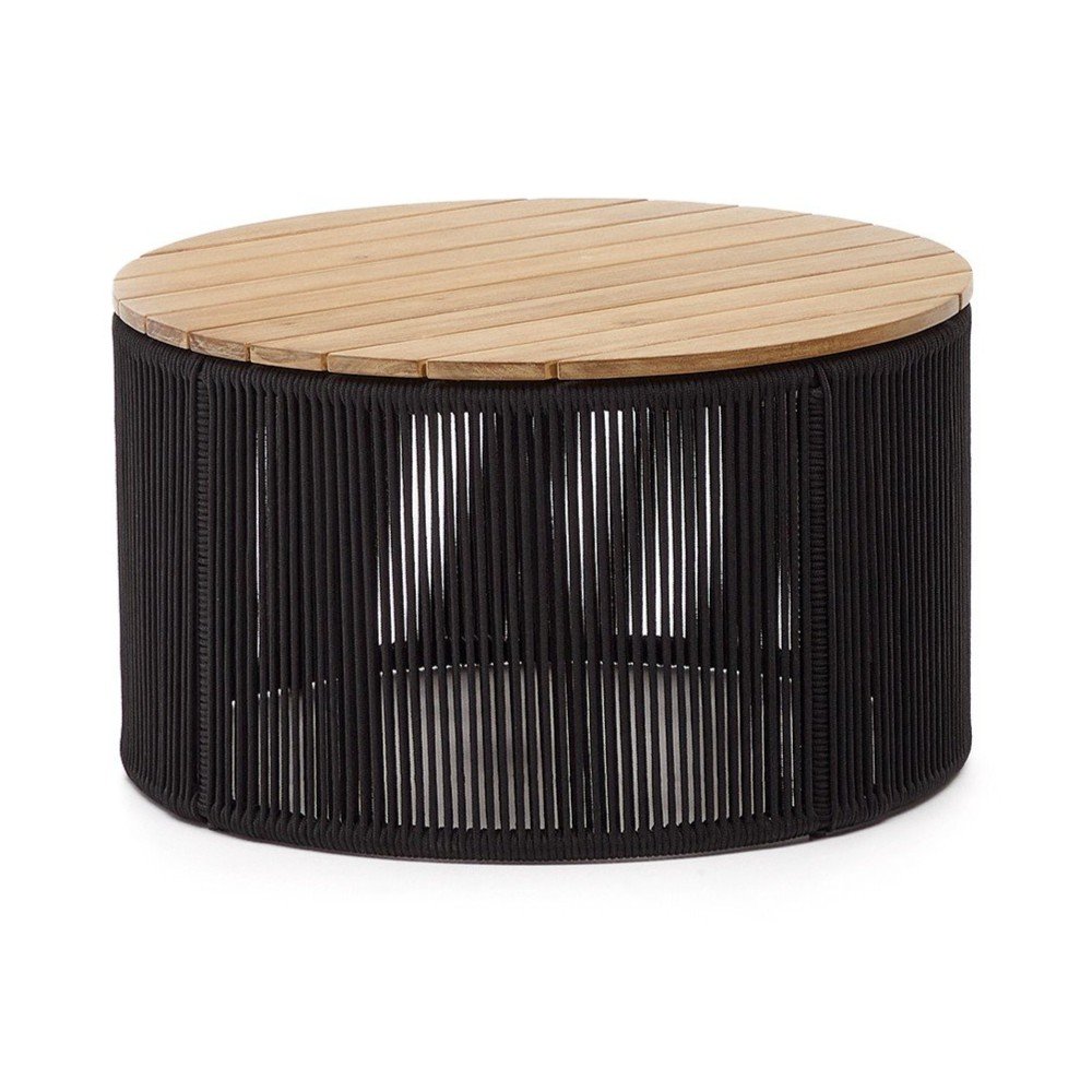 Okrúhly záhradný odkladací stolík s doskou z akácie ø 70 cm Dandara – Kave Home