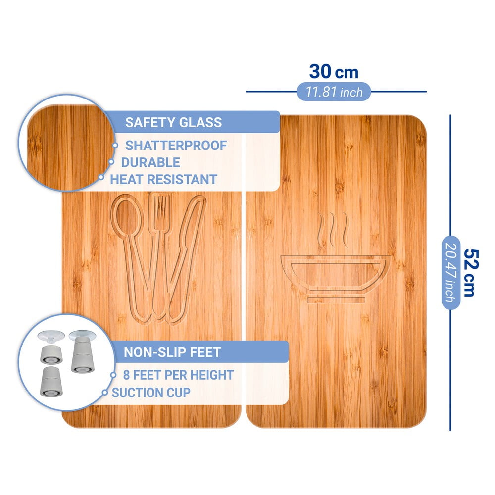 Súprava 2 sklenených krytov na sporák Wenko Lunch