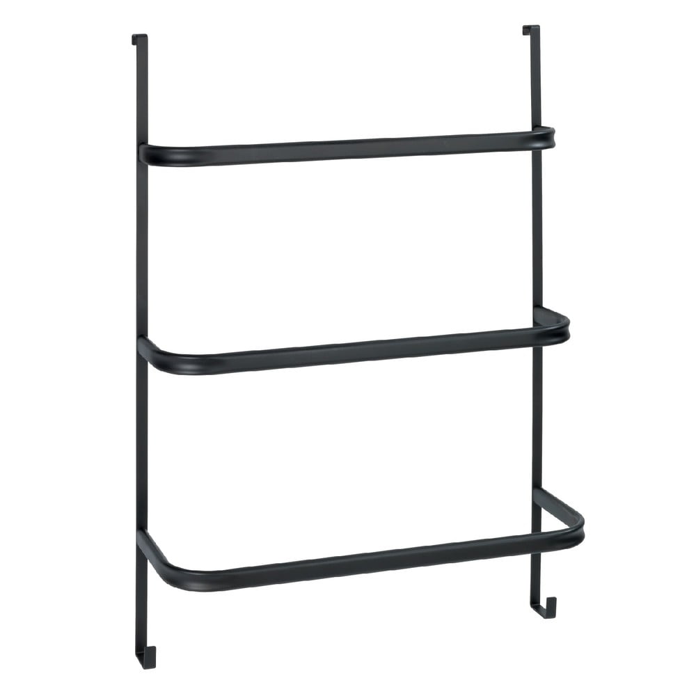 Čierny samodržiaci vešiak na uteráky Wenko Towel Holder Black