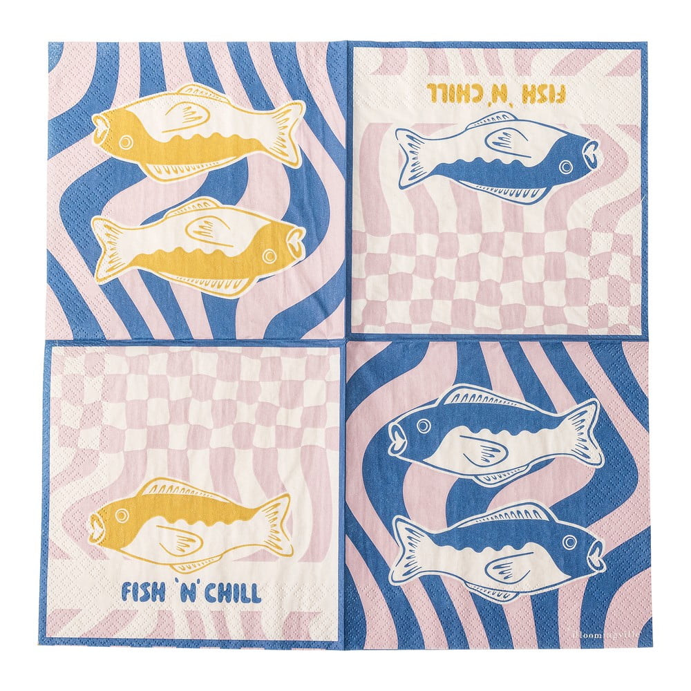 Papierové obrúsky v súprave 20 ks 33x33 cm Remy – Bloomingville