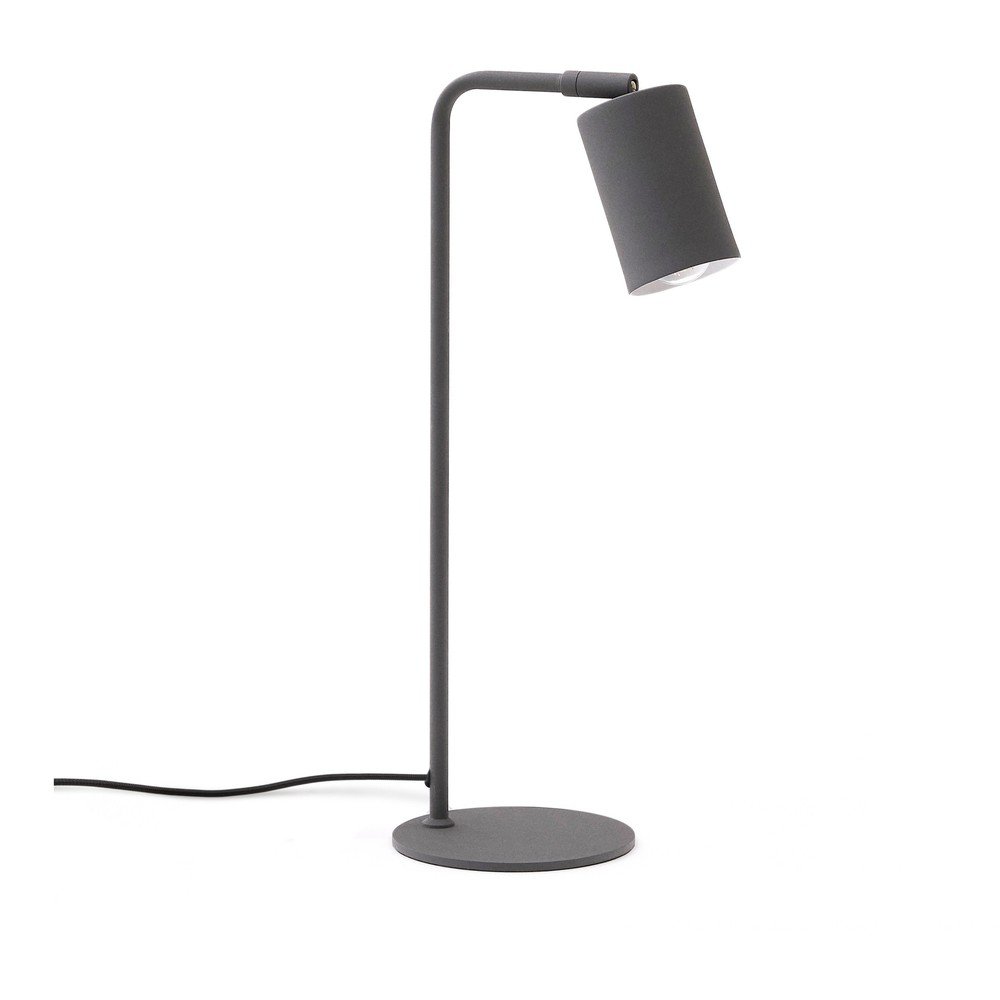Čierna kovová stolová lampa (výška  49 cm) Manie – Kave Home