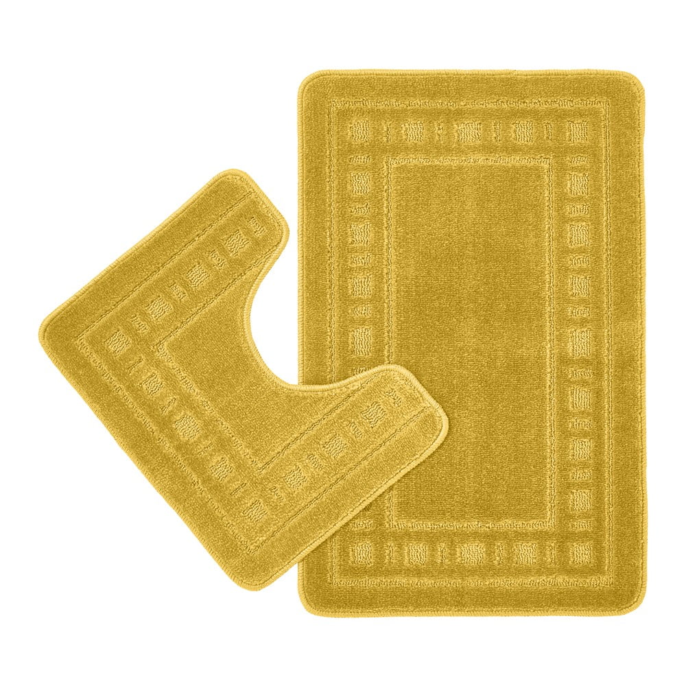 Žlté WC kúpeľňové predložky v súprave 2 ks 50x80 cm Armoni – Catherine Lansfield