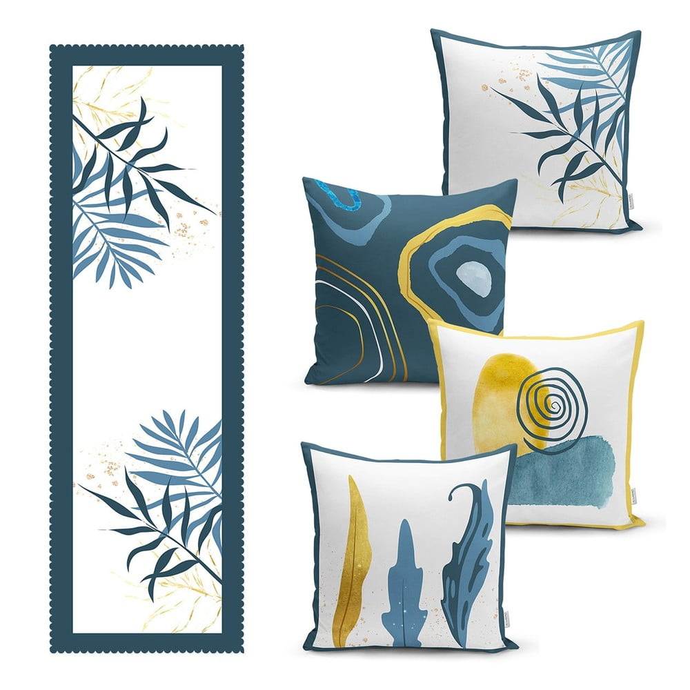 Set 4 ks obliečok na vankúš a behúňa na stôl – Mila Home