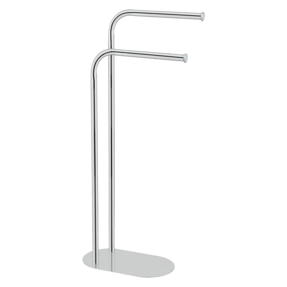 Stojan na uteráky z nehrdzavejúcej ocele v lesklej striebornej farbe Levante – Wenko