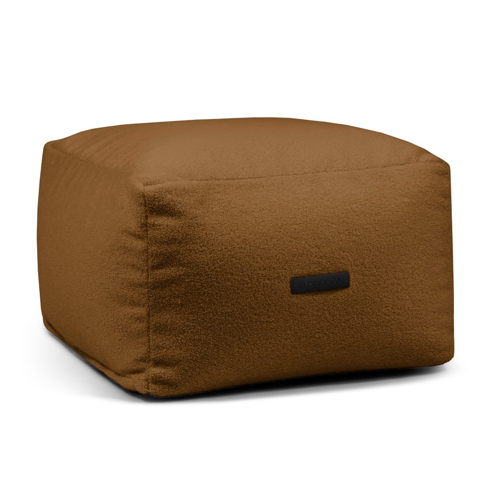 Hnedý sedací vak z textílie buklé Softbox MooG – SLOWDOWN
