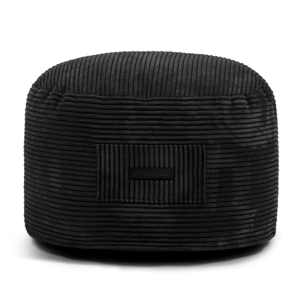 Čierny menčestrový taburet Om 60 – SLOWDOWN