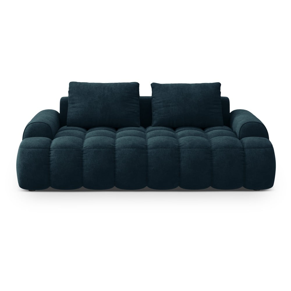 Zamatová pohovka v petrolejovej farbe 200 cm Linz – Cosmopolitan Design