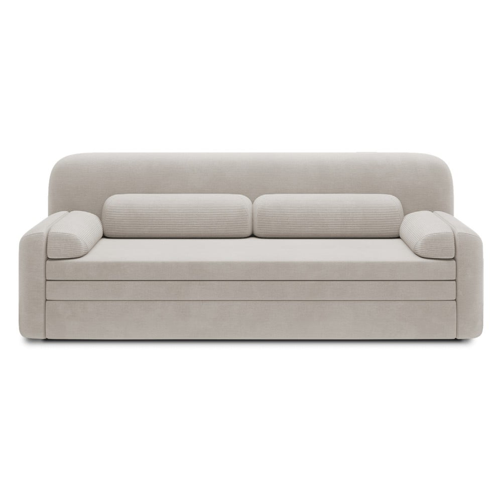 Béžová menčestrová rozkladacia/s úložným priestorom pohovka 236 cm Elioss – ELTAP