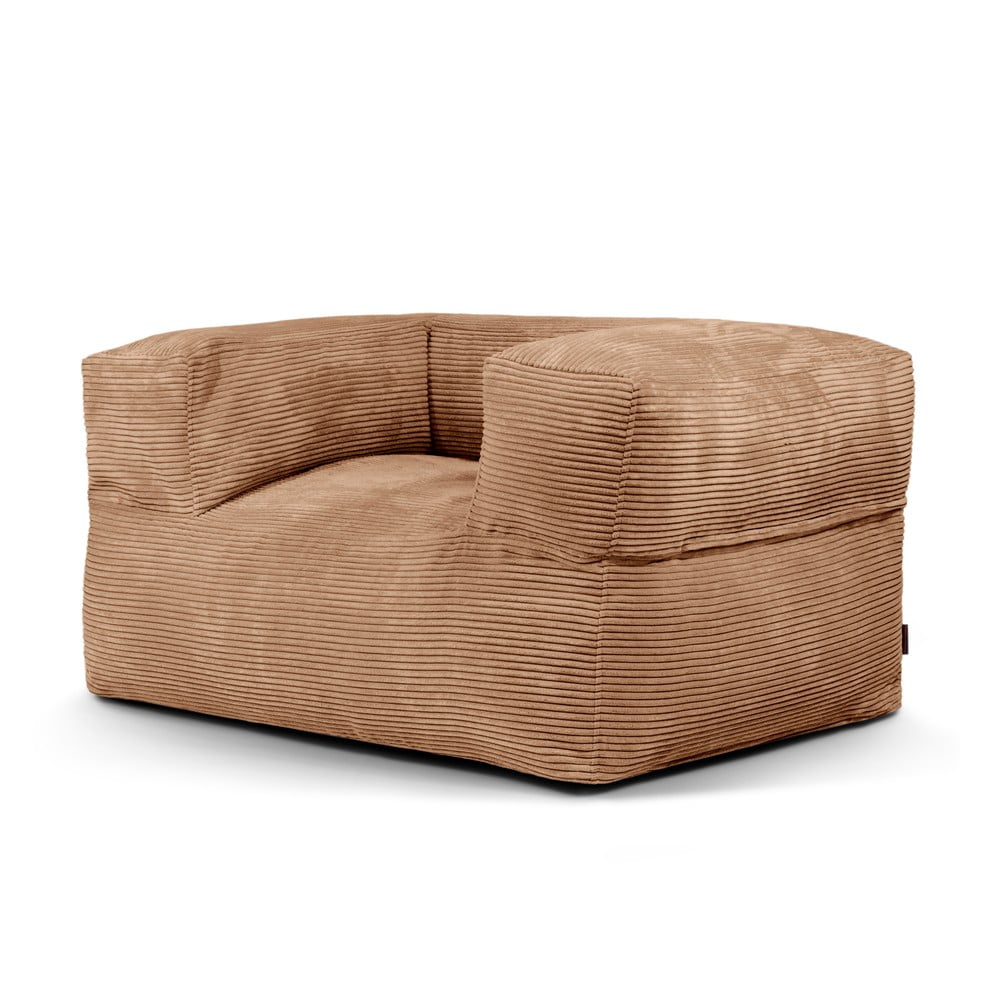 Hnedý menčestrový sedací vak MooG – SLOWDOWN