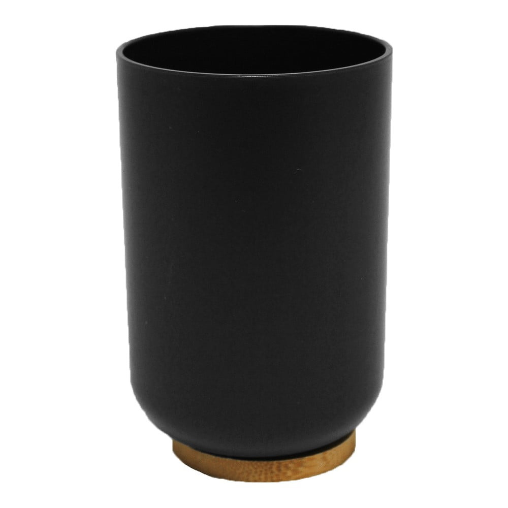 Čierny plastový téglik na zubné kefky Smart – douceur d'intérieur