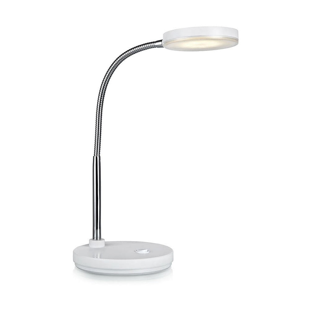 Biela stolová LED lampa Markslöjd Flex