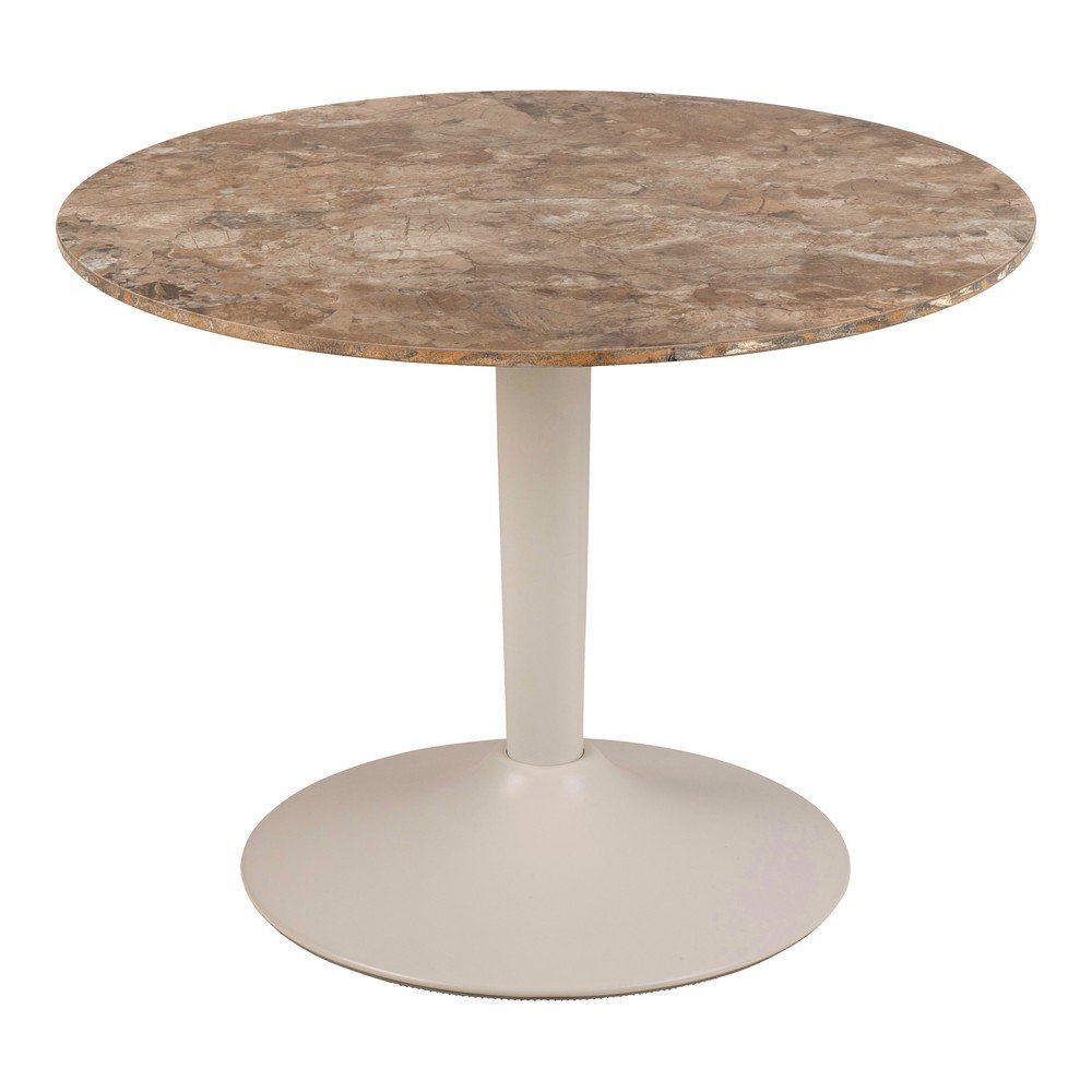 Hnedý okrúhly konferenčný stolík s keramickou doskou ø 60 cm Malta – Actona