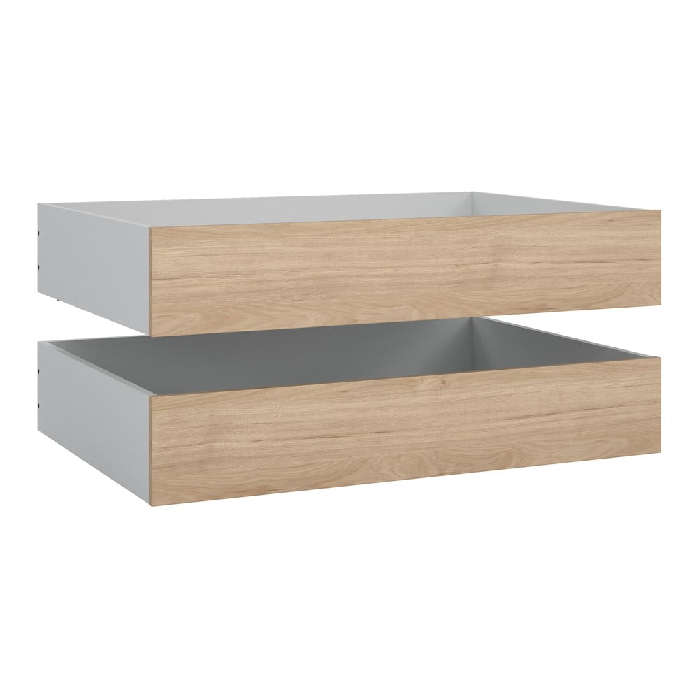 Zásuvky pod posteľ v prírodnej farbe v súprave 2 ks 90x190/140x190 cm Naia – Tvilum