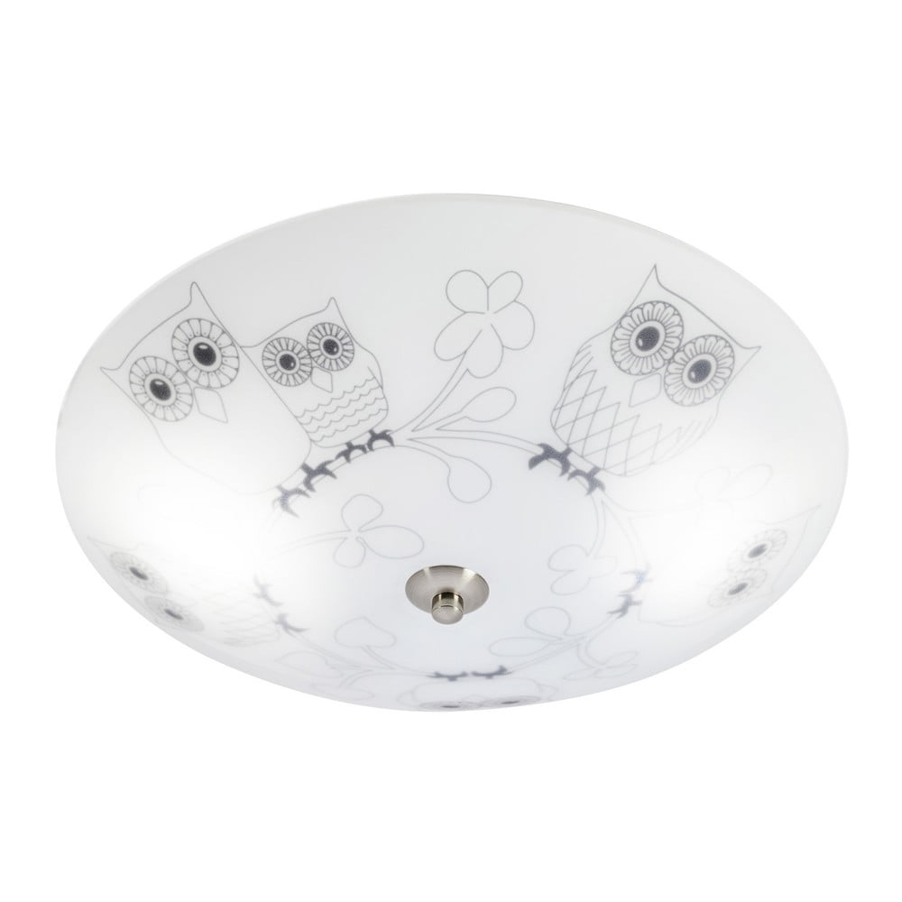 Biele detské stropné svietidlo so skleneným tienidlom ø 39 cm Ugglarp – Markslöjd