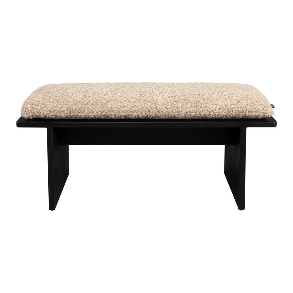 Béžová lavica z textílie buklé Shiho – Dutchbone