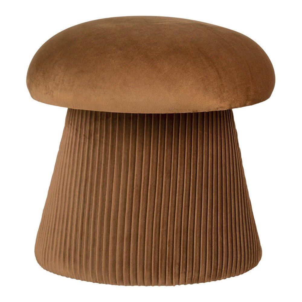 Okrovožltý zamatový taburet Hampton – House Nordic