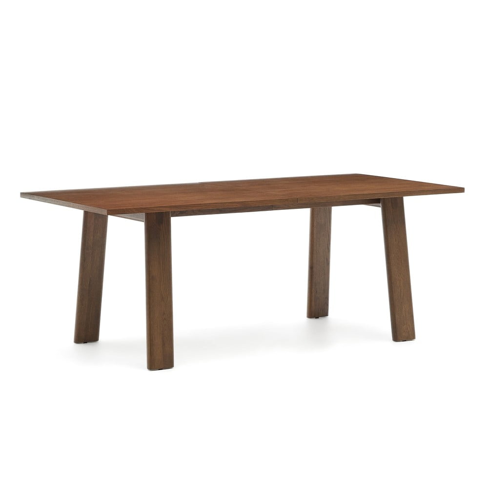 Rozkladací jedálenský stôl s prídavnou doskou s doskou v dekore orechového dreva 95x200 cm Arlen – Kave Home