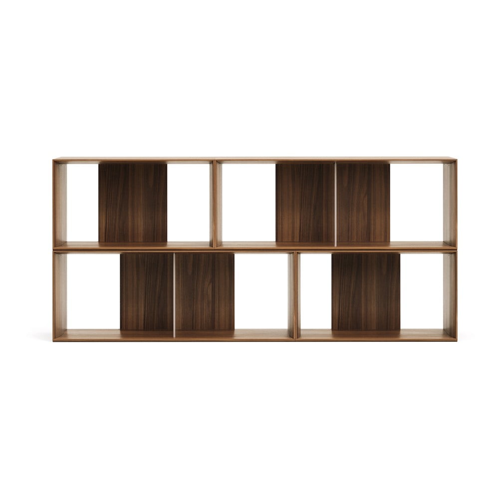 Hnedý modulárny policový systém v dekore orecha 4 ks 168x76 cm Litto – Kave Home