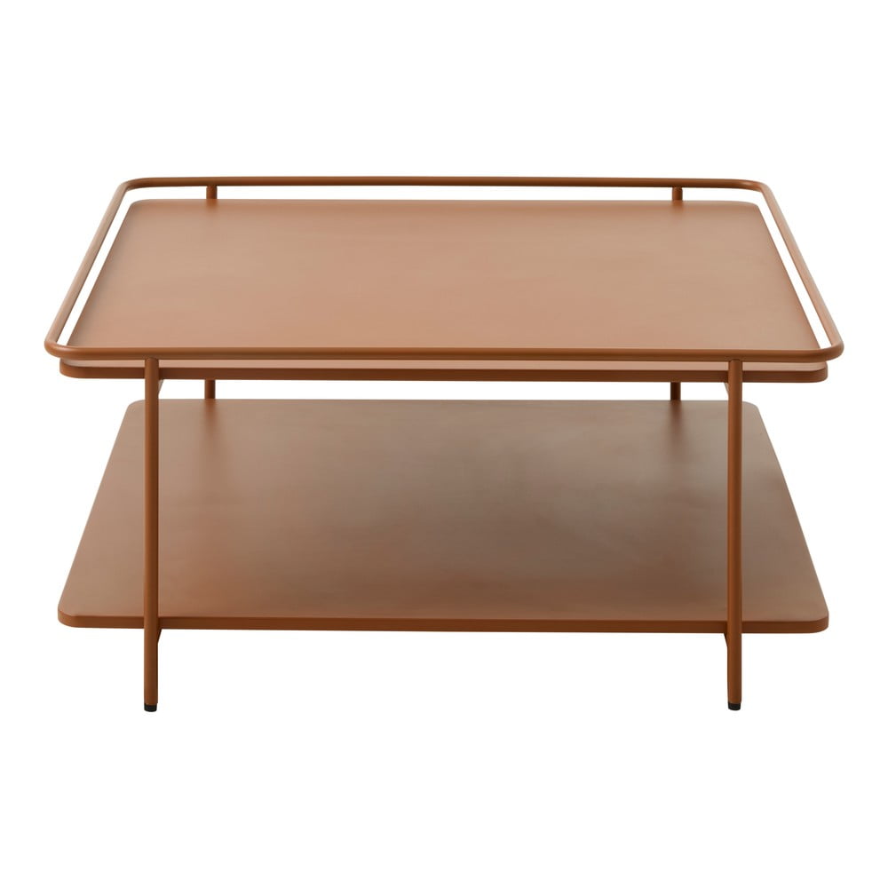 Kovový konferenčný stolík v terakotovej farbe 75x75 cm Yuba – Unique Furniture