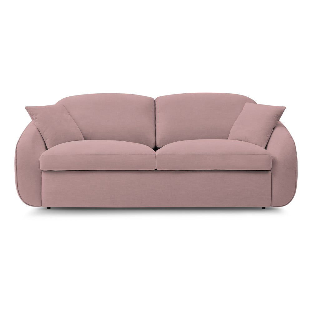 Svetloružová rozkladacia pohovka 235 cm Cezanne – Bobochic Paris