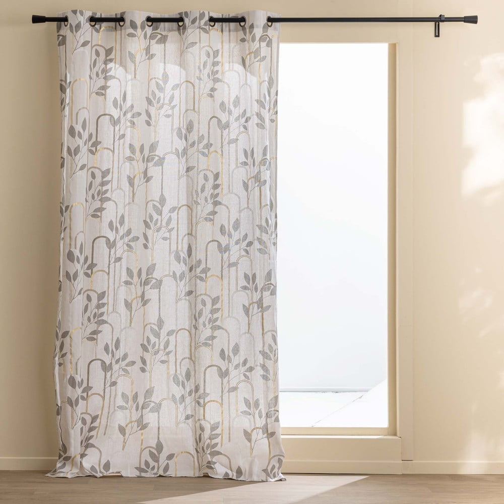 Sivý záves 140x240 cm Roseris – douceur d'intérieur