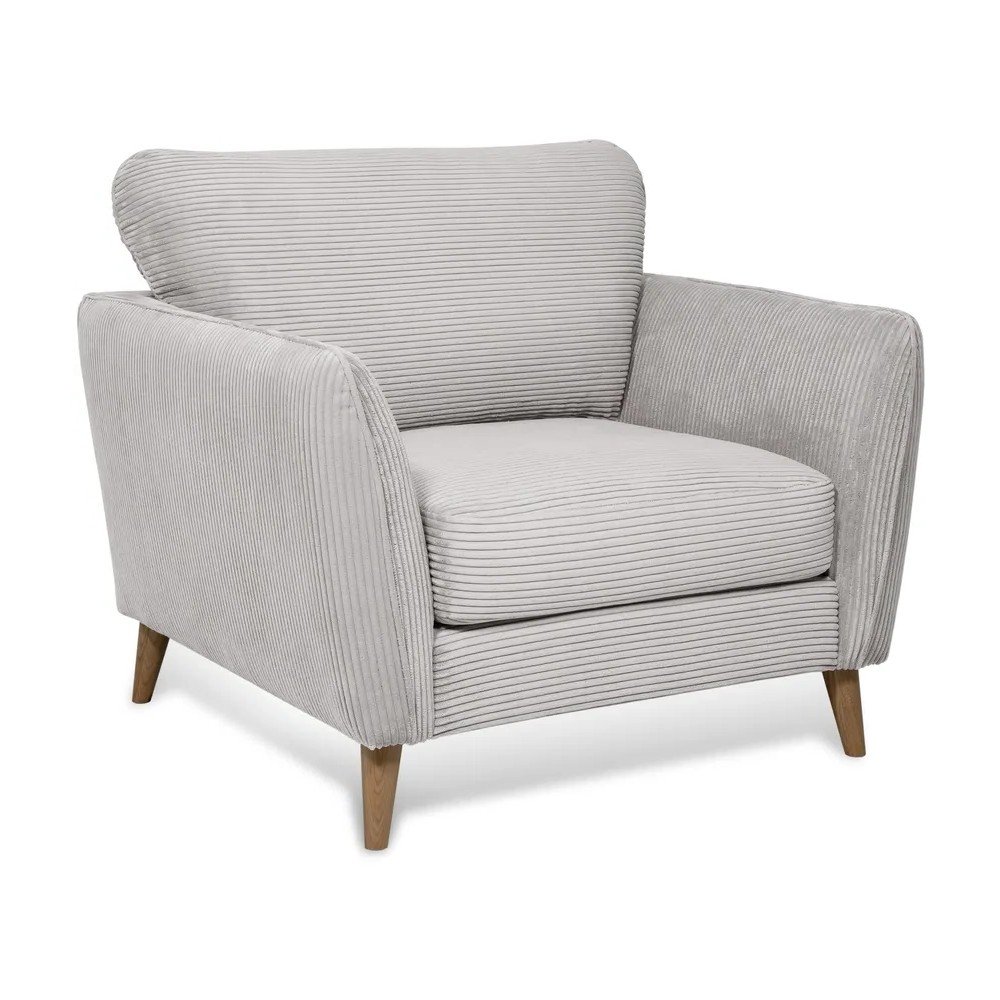 Svetlosivé menčestrové kreslo Paris – Scandic