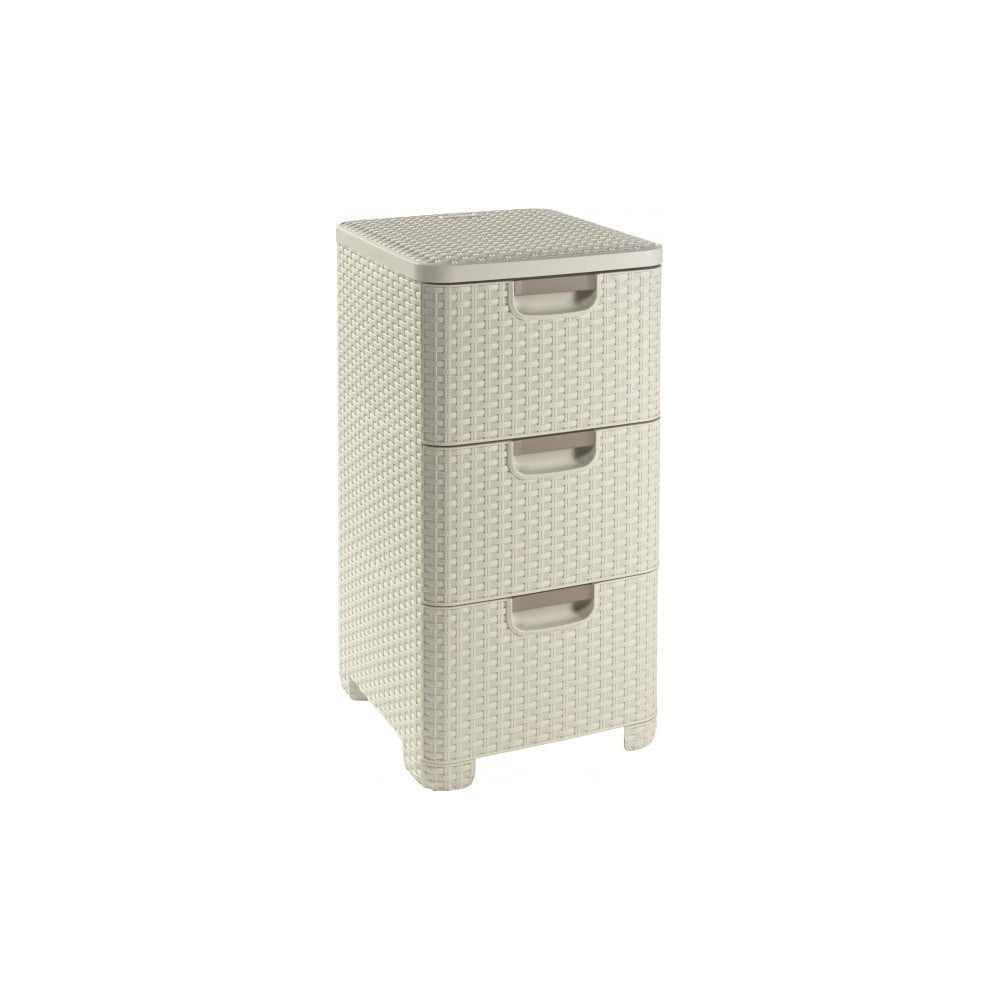 Krémová plastová nízka kúpeľňová skrinka 33x60 cm Style – Curver