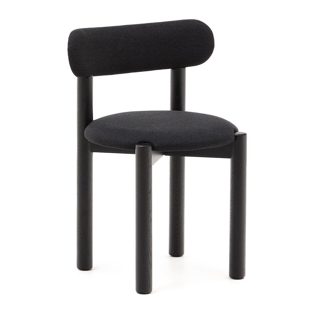 Čierne jedálenské stoličky z dubového dreva v súprave 2 ks Nebai – Kave Home