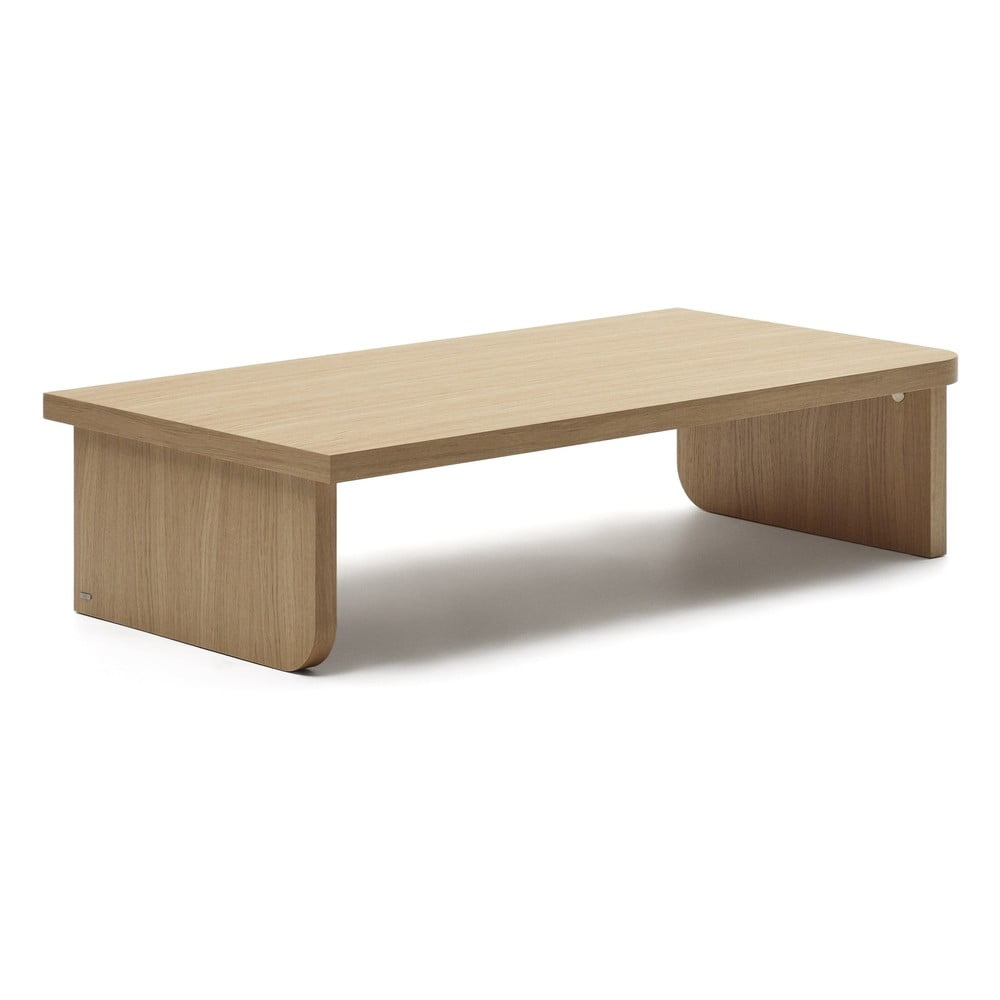 Konferenčný stolík v dekore duba v prírodnej farbe 75x140 cm Oaq – Kave Home